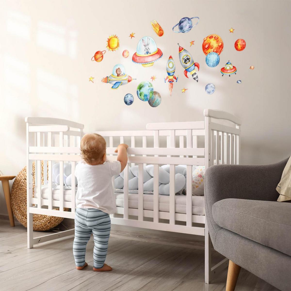 WANDAUFKLEBER 100x175cm - Farbenfroher Raum - Multicolor, Kunststoff (100/175/0.1cm) - Wallfluent