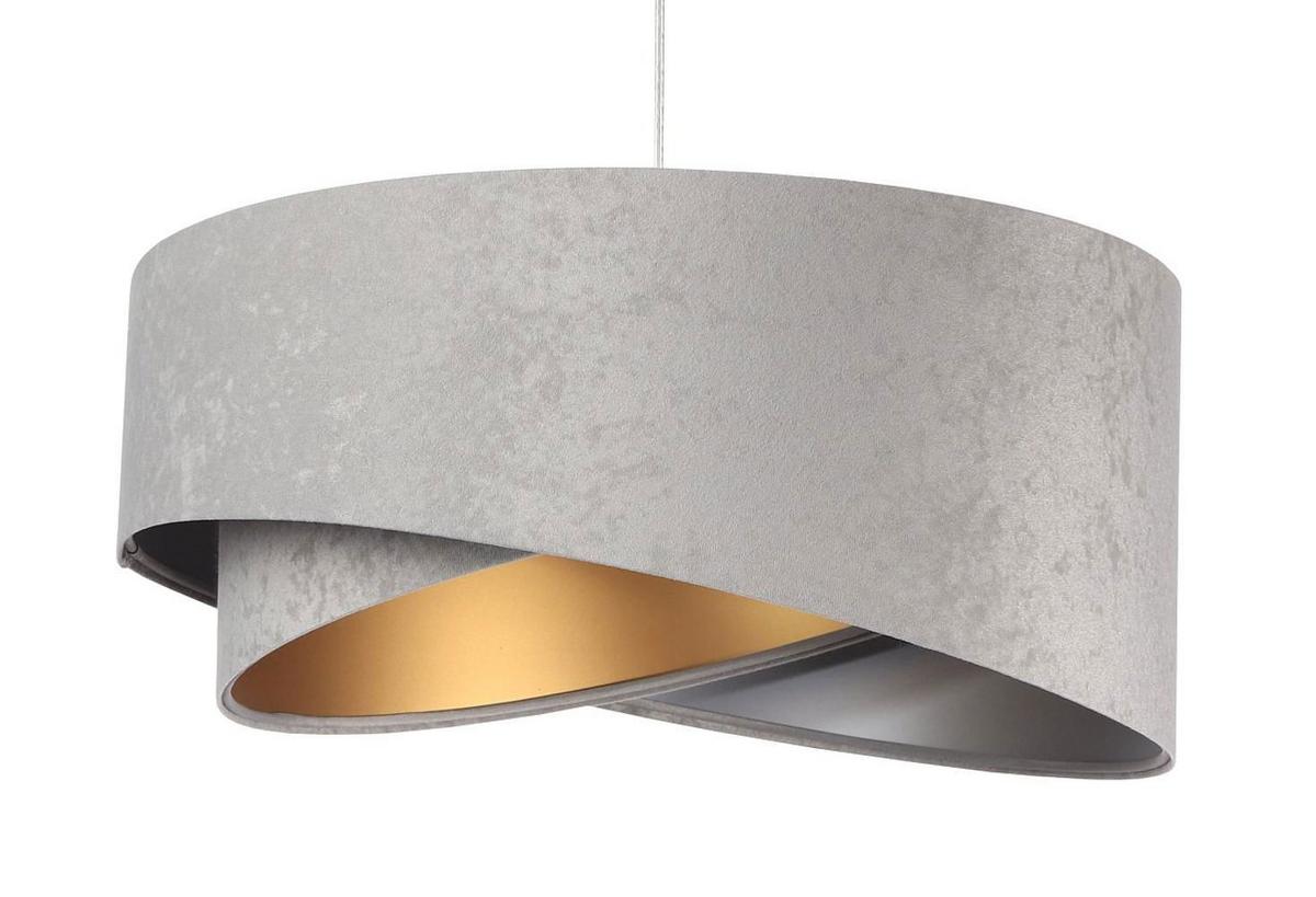 HÄNGELEUCHTE Grau 50/23 cm - Goldfarben, Kunststoff (50/1/23cm) - ONZENO