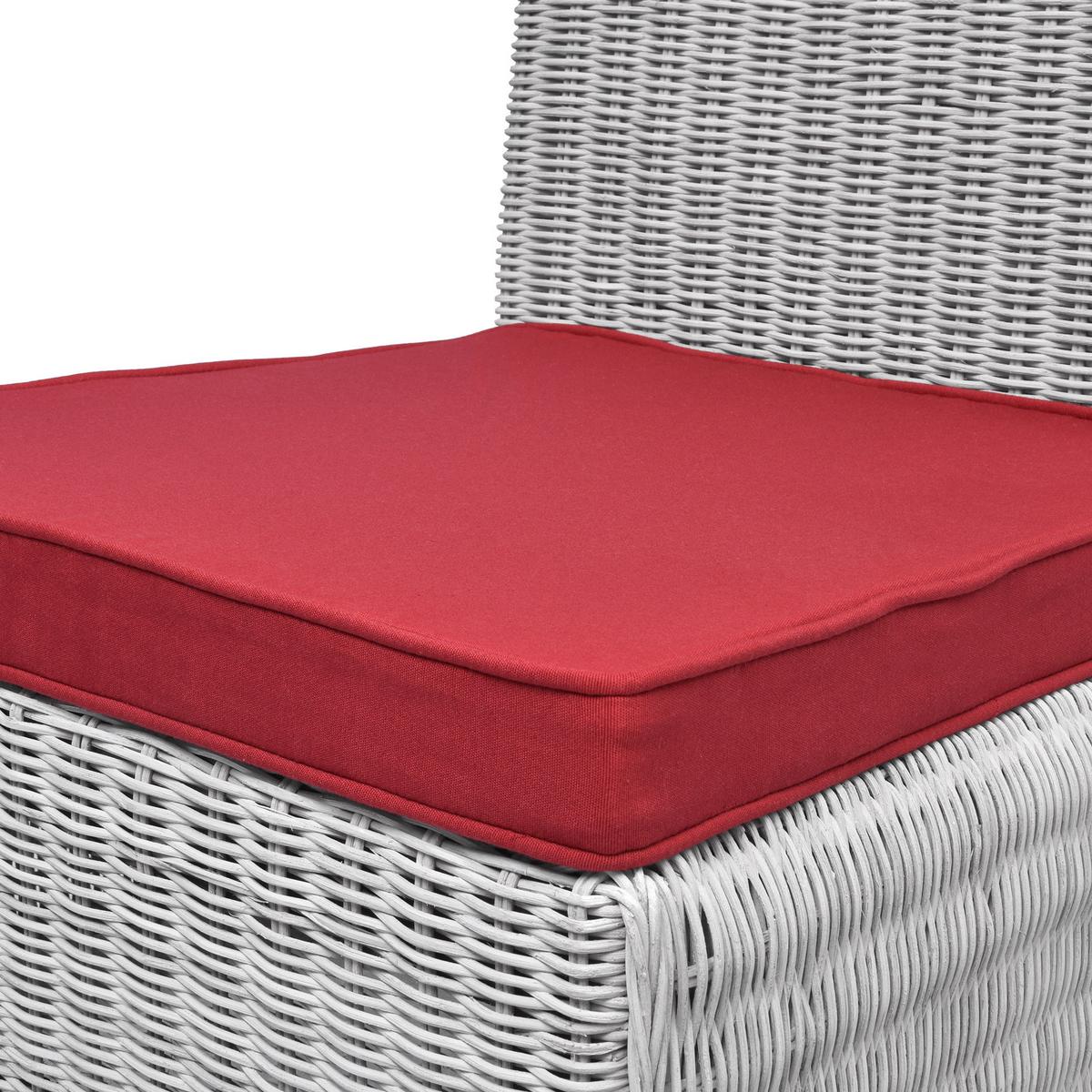 STUHLKISSEN Loft SK 45/40/5 cm Rot 4tlg - Rot, Textil (40/45cm) - Beautissu 