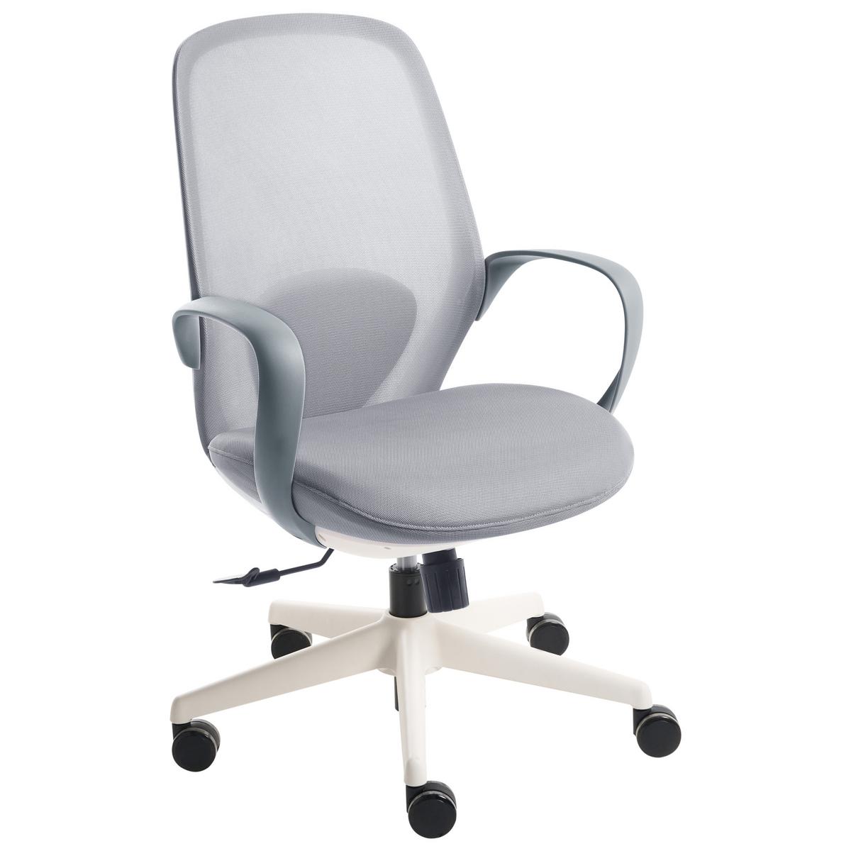 BÜROSTUHL Grau Foama - Dunkelgrau/Schwarz, Textil (70/94/70cm) - Beliani