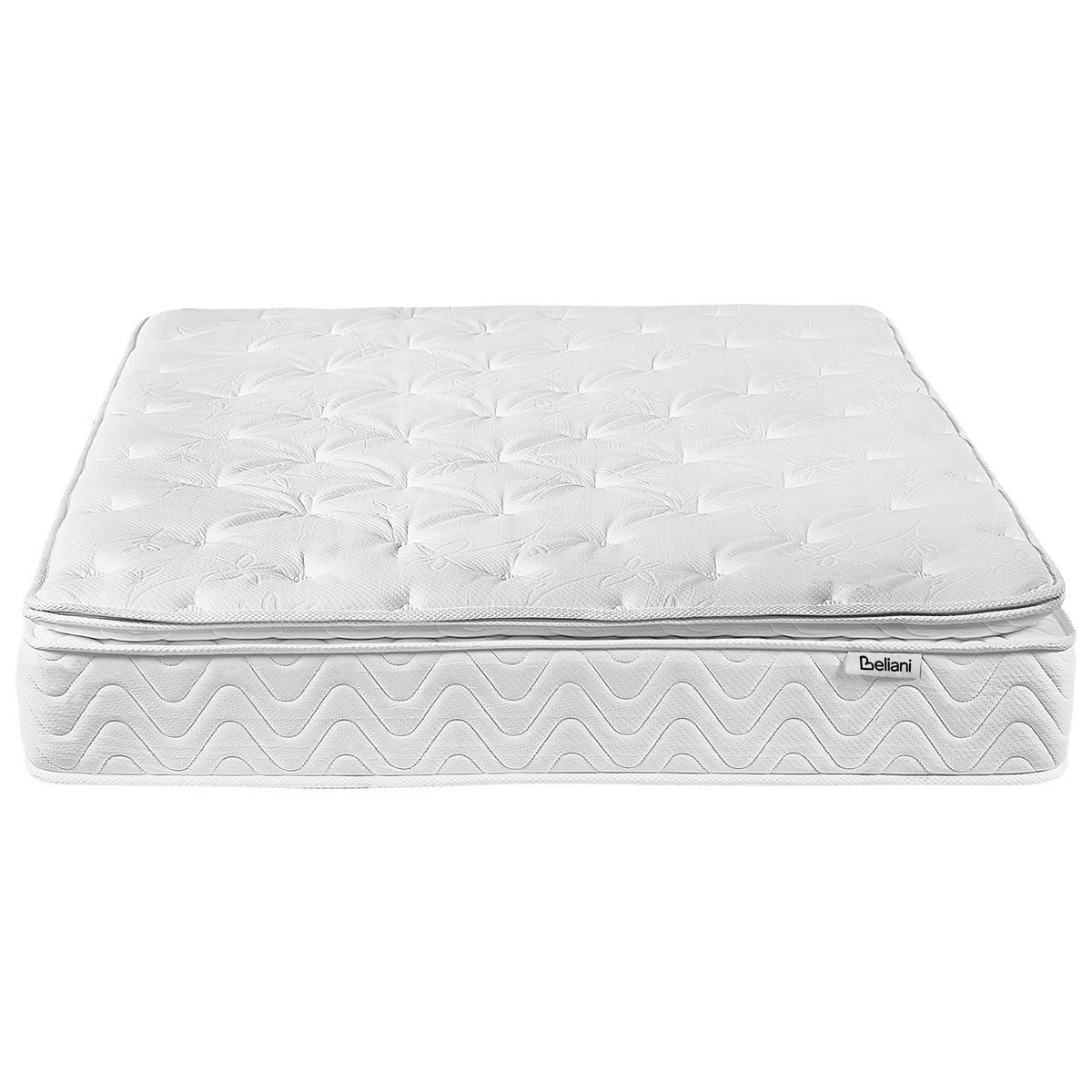 MEMORYSCHAUM-TASCHENFEDERKERNMATRATZE H2/3 Mittel 160/200 cm Luxus - Beige, Textil (160/200cm) - Beliani