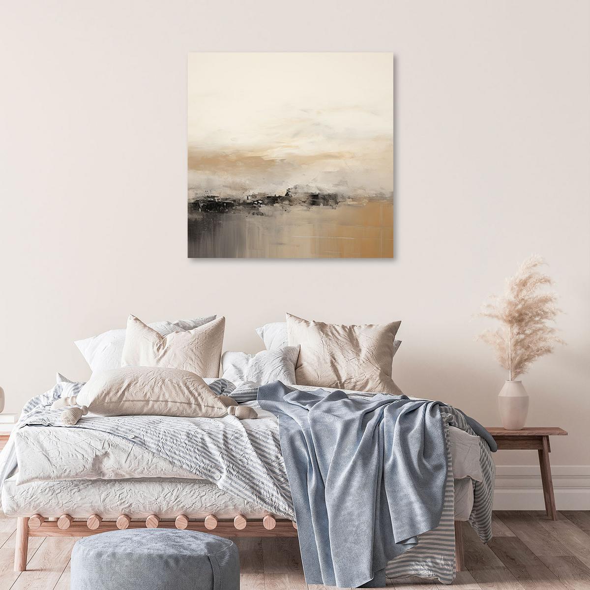 LEINWANDBILD Abstrakte Lofts Beige 60x60cm - Beige, Textil (60/60cm) - Feeby