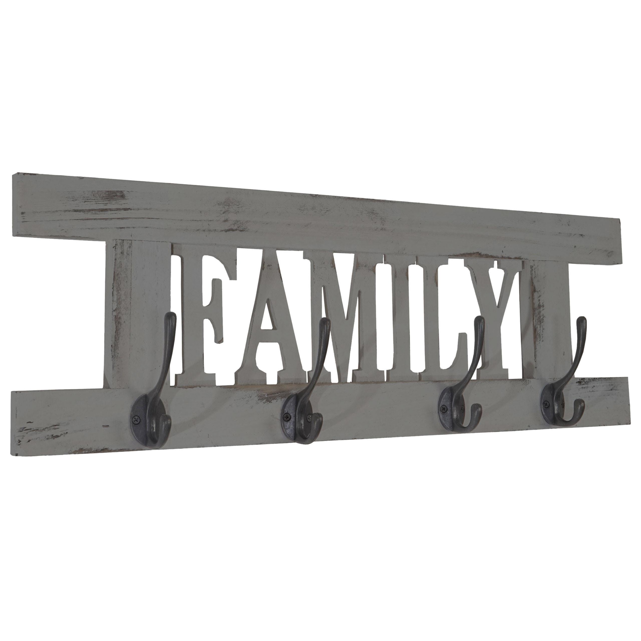 WANDGARDEROBE FAMILY SHABBY-LOOK Grau - Grau, Holz (60/21/2cm) - MCW
