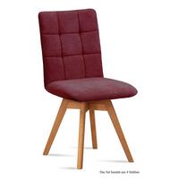 ESSZIMMERSTUHL drehbar (4er-Set) Doria 47x91x60 Eiche geölt/Marsala - Eichefarben/Brombeere, Kunststoff (60/91/47cm) - 58aufmkessel