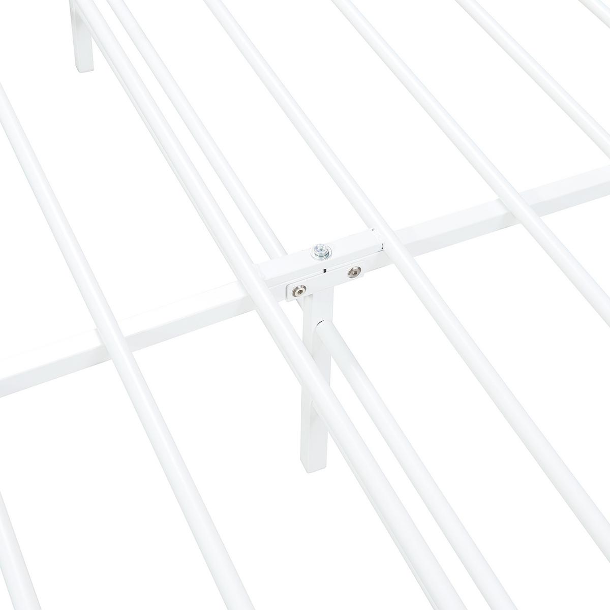 METALLBETT Florenz - Weiß, Metall (140/200cm) - [en.casa]
