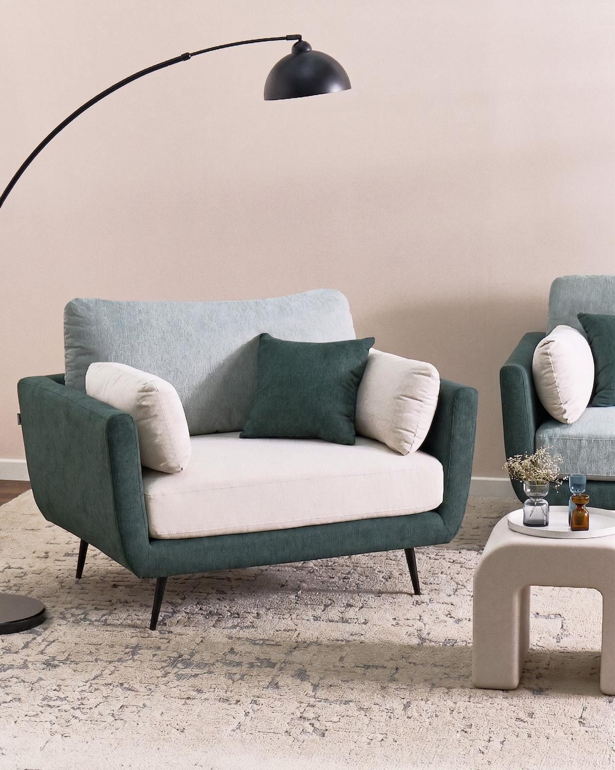 SESSEL Stoff Grün Bolga - Grün, Textil (119/89/83cm) - Beliani