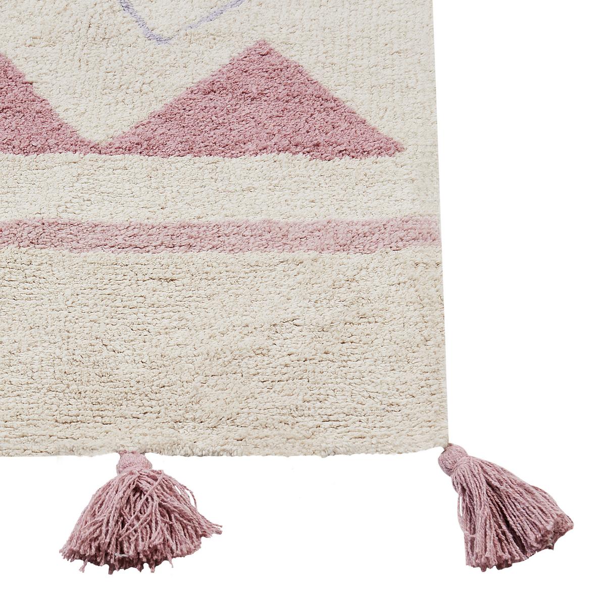KINDERTEPPICH Rosa 140/200 cm Baumwolle Zaysan - Beige, Textil (140/200cm) - Beliani