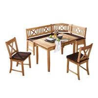 ECKBANKGRUPPE im Landhausstil Damaris Massivholz Wildeiche/Braun - Wildeiche/Braun, Holz (179/1/139cm) - 58aufmkessel