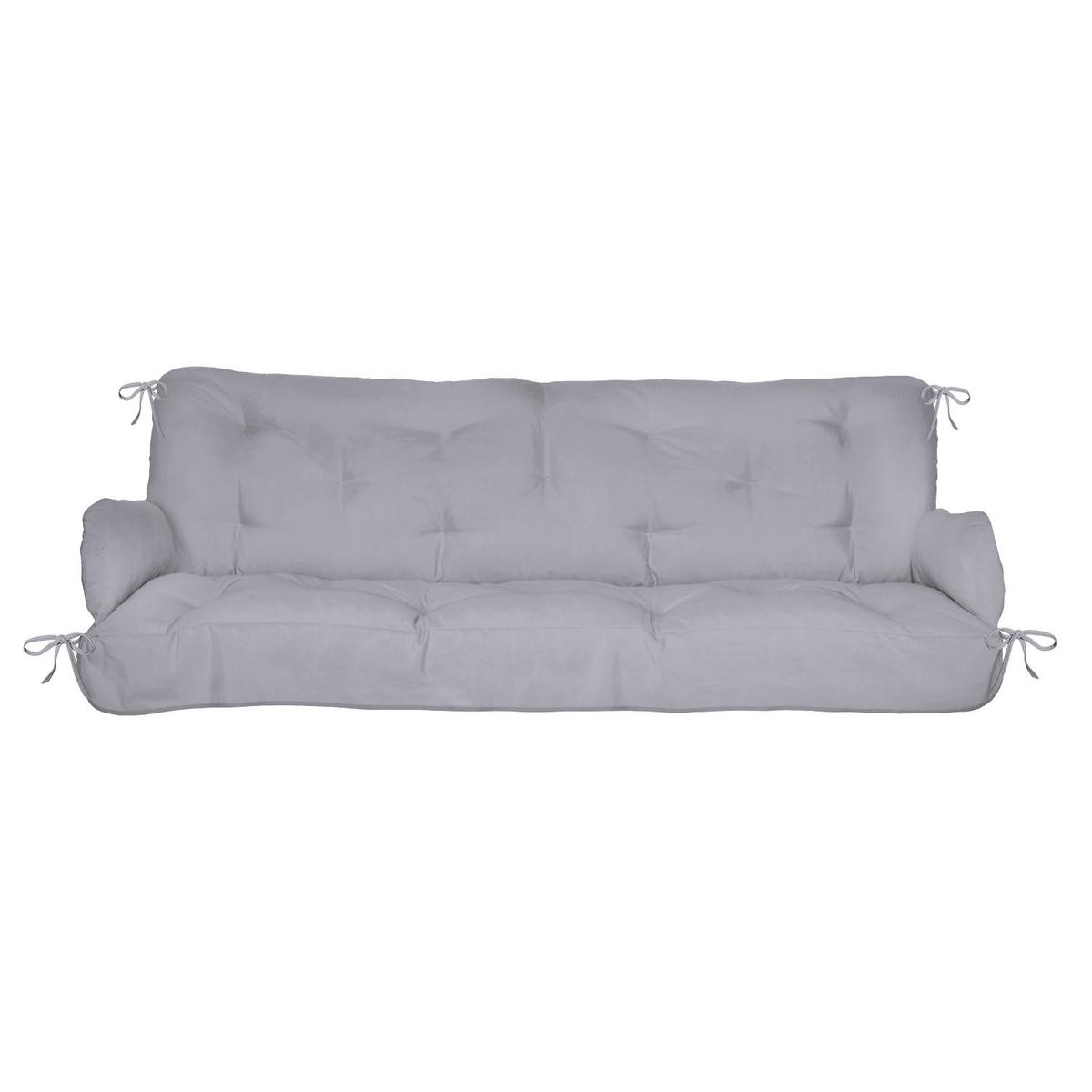 AUFLAGE für Hollywoodschaukel Flair HS 180/50/8cm Hellgrau - Hellgrau, Textil (50/8/180cm) - Beautissu 