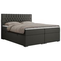 BOXBETT PERA 200/200 Dunkelgrau Kunstleder - H3 - Dunkelgrau, Holz/Textil (200/200cm) - MKS