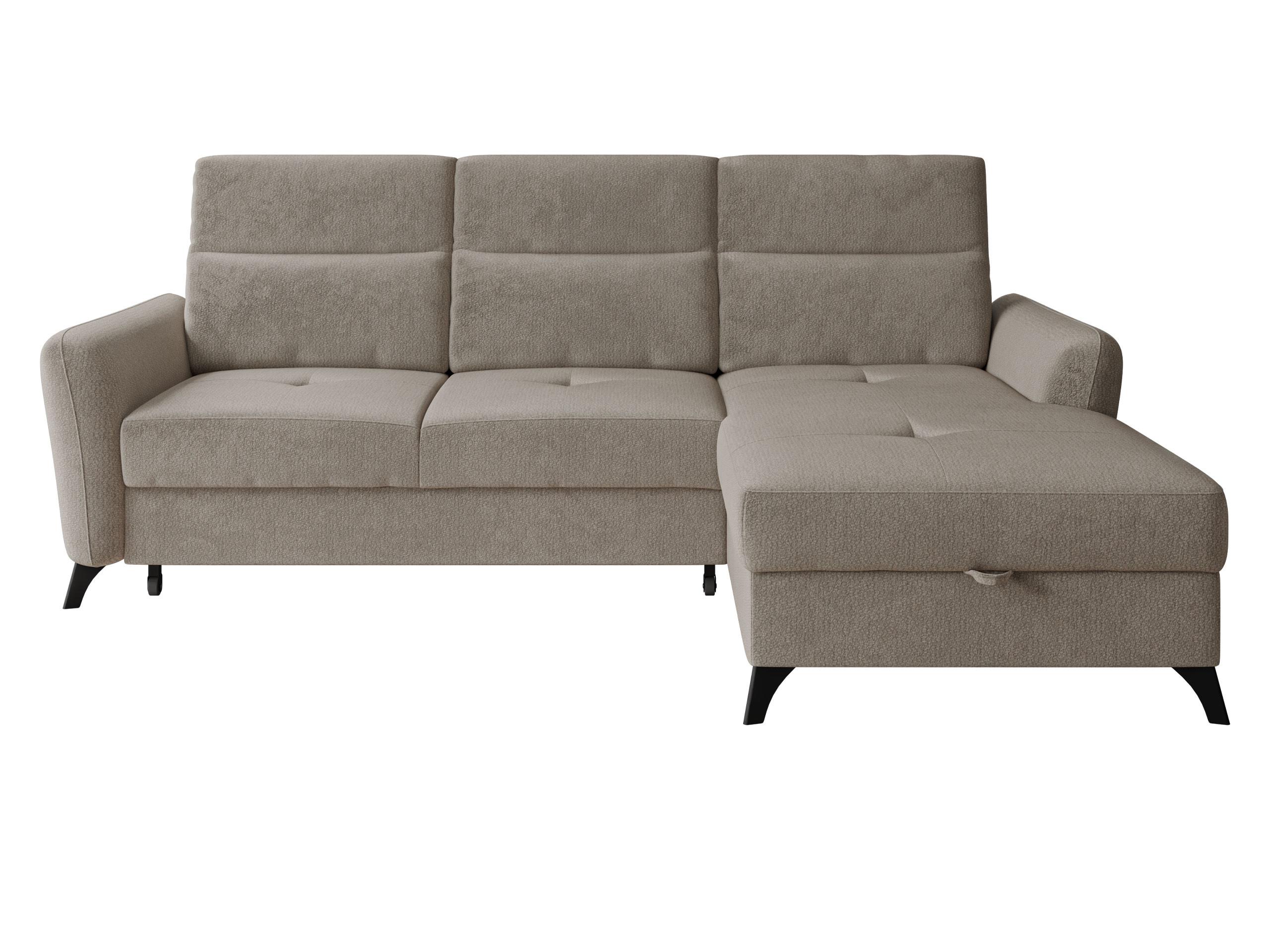ECKSOFA Talia, Seite: Rechts 2R-LC - Hellbraun/Schwarz, Holz/Kunststoff (238/167cm) - MIRJAN24