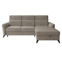 ECKSOFA Talia, Seite: Rechts 2R-LC - Hellbraun/Schwarz, Holz/Kunststoff (238/167cm) - MIRJAN24