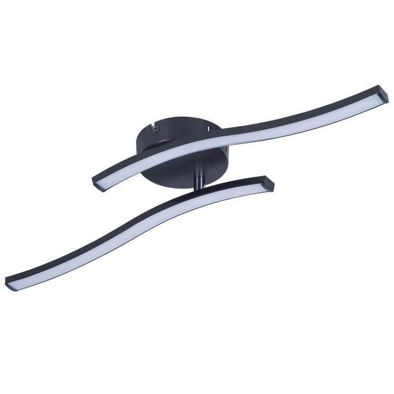 LED-DECKENLEUCHTE Kotz 10/51.5/7.3 cm - Schwarz, Kunststoff (51.5/10/7.3cm) - Nettlife