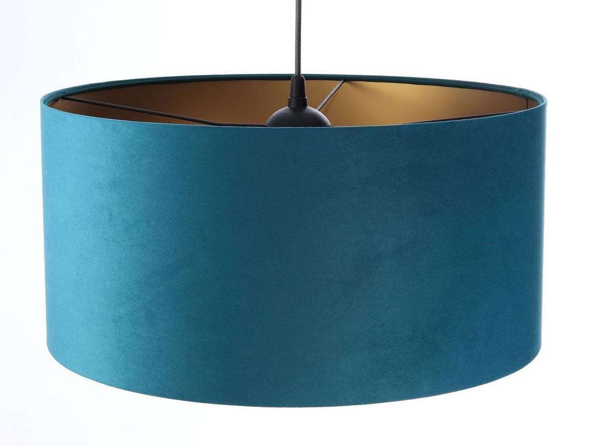 HÄNGELEUCHTE Gold 50/25 cm - Türkis/Goldfarben, Kunststoff (50/0.8/25cm) - ONZENO