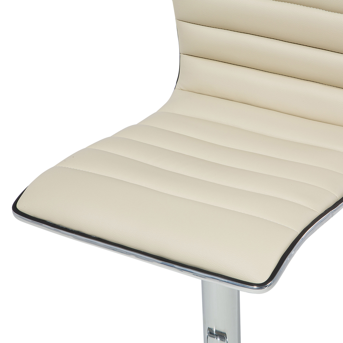 BARHOCKER 2er-Set Kunstleder Beige Lucerne - Beige, Textil/Metall (40/116/39cm) - Beliani
