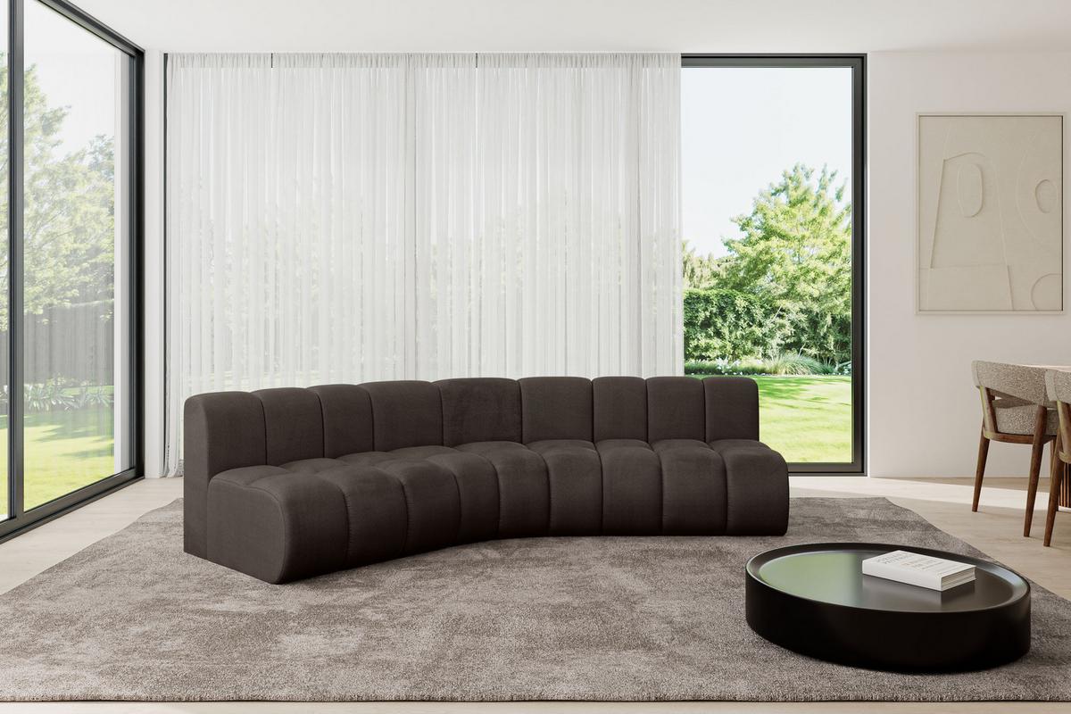 ECKSOFA modulares Sofa Montra-L1 - 290x174x70 cm Braun - Braun, Holzwerkstoff/Textil (290/174cm) - ALTDECOR