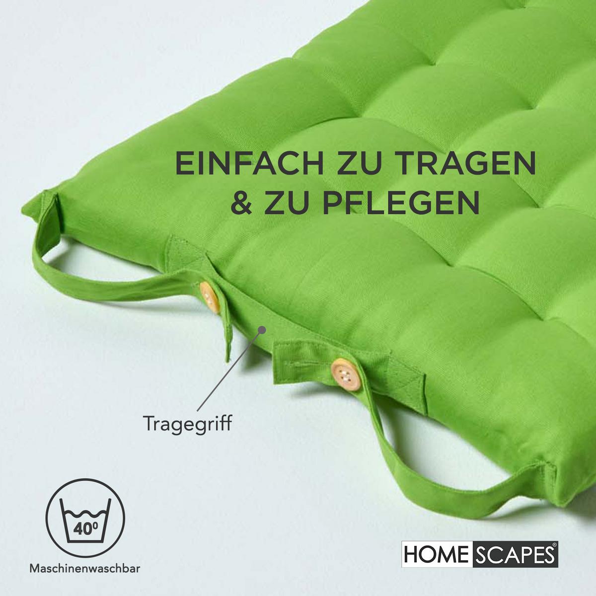 STUHLKISSEN limette 40/40/6,5 cm - Grün, Textil (40/40/6.5cm) - Homescapes