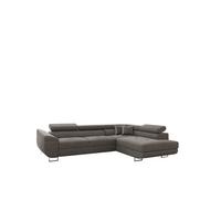 ECKSOFA Carmelo In Nova - Grau, Holzwerkstoff/Textil (275/202cm) - Fun Möbel