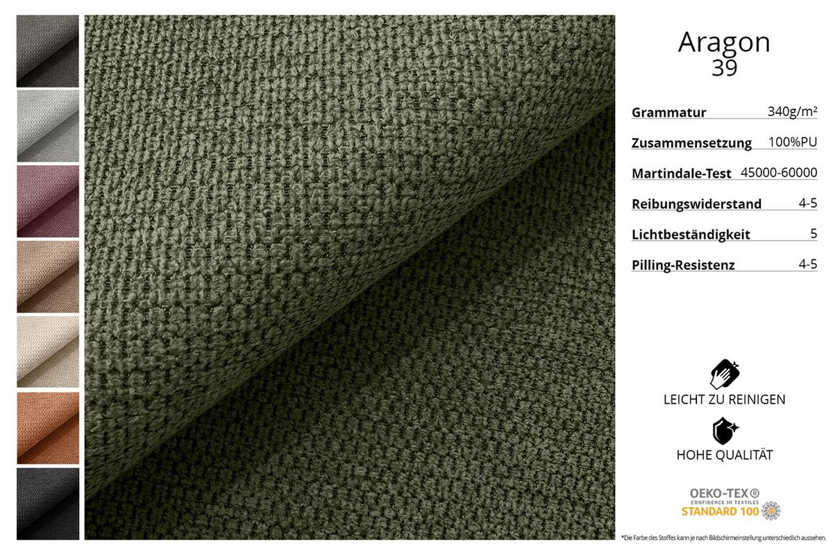 WOHNLANDSCHAFT mit Schlaffunktion und Bettkasten LIRA-U - 335x172x89 Grün - Dunkelgrün, Holzwerkstoff/Textil (335/89/172cm) - ALTDECOR