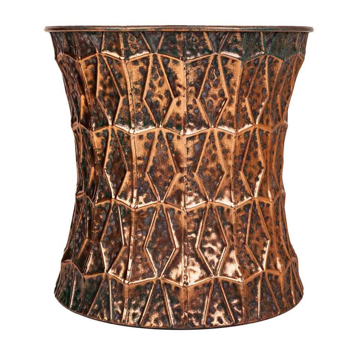 HOCKER aus Metall, golden, 36x34cm - Goldfarben, Metall (35.5/34/35.5cm) - Wanderlust