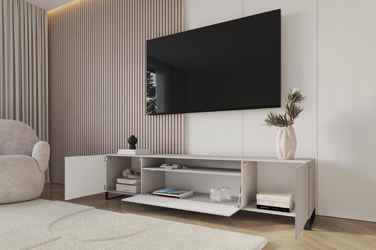 LOWBOARD NOA-2-S 200x53x41 cm - Kaschmir - Kaschmir/Schwarz, Holzwerkstoff (200/53/41cm) - ALTDECOR