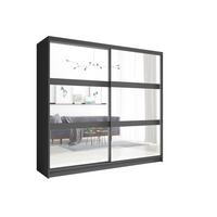 KLEIDERSCHRANK Graphit 230/215/62 - Graphitfarben, Holzwerkstoff (230/215/62cm) - RAUMHIRSCH FURNITURE
