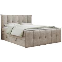 BOXSPRINGBETT PREMIUM 11 KING 160/200 Beige Struktur - H3 - Beige, Holz/Textil (160/200cm) - MKS