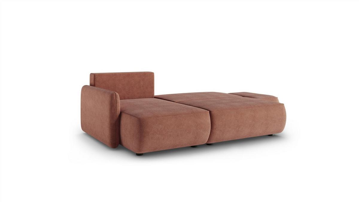 ECKSOFA Luka Mit Schlaffunktion - Rotbraun, Holzwerkstoff/Textil (229/148cm) - Fun Möbel