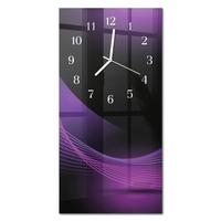 WANDUHR aus Glas 30x60 cm - Abstraktion - Multicolor, Glas (30/60/0.4cm) - TULUP