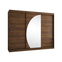 SCHWEBETÜRENSCHRANK Wika 250 cm - Silberfarben/Nussbaumfarben, Holzwerkstoff/Kunststoff (250/200/62cm) - MIRJAN24