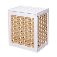WÄSCHEKORB Weiß, Braun - Weiß/Braun, Holz (51/61/35cm) - MCW
