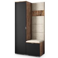 GARDEROBENSCHRANK LORI 95/181/51 cm Modern Eichefarben - Eichefarben/Beige, Holzwerkstoff (95/181/51cm) - MASSENO