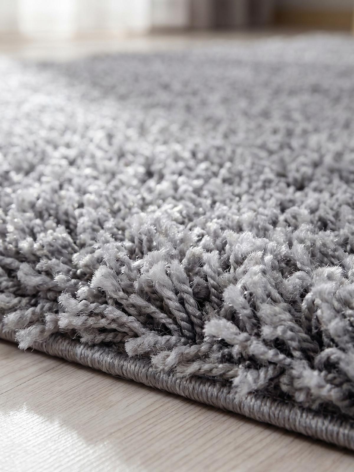 HOCHFLORTEPPICH RHEIN, einfarbig, aus Polypropylen, Hellgrau, 80 x 150 cm - Grau, Textil (150/80cm) - KADIMA DESIGN