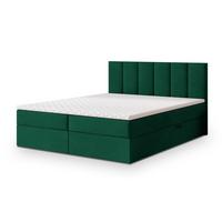 BOXBETT MERIL 140x200 cm mit Matratze und Topper - Grün - Grün, Holz (140/200cm) - MASSENO