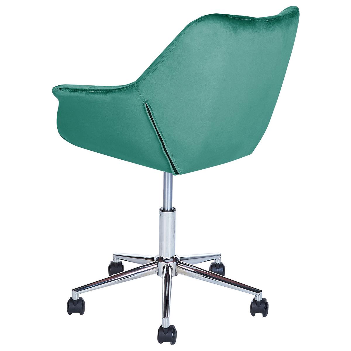 BÜROSTUHL Samtstoff Grün Labelle - Grün, Textil/Metall (62/83/62cm) - Beliani