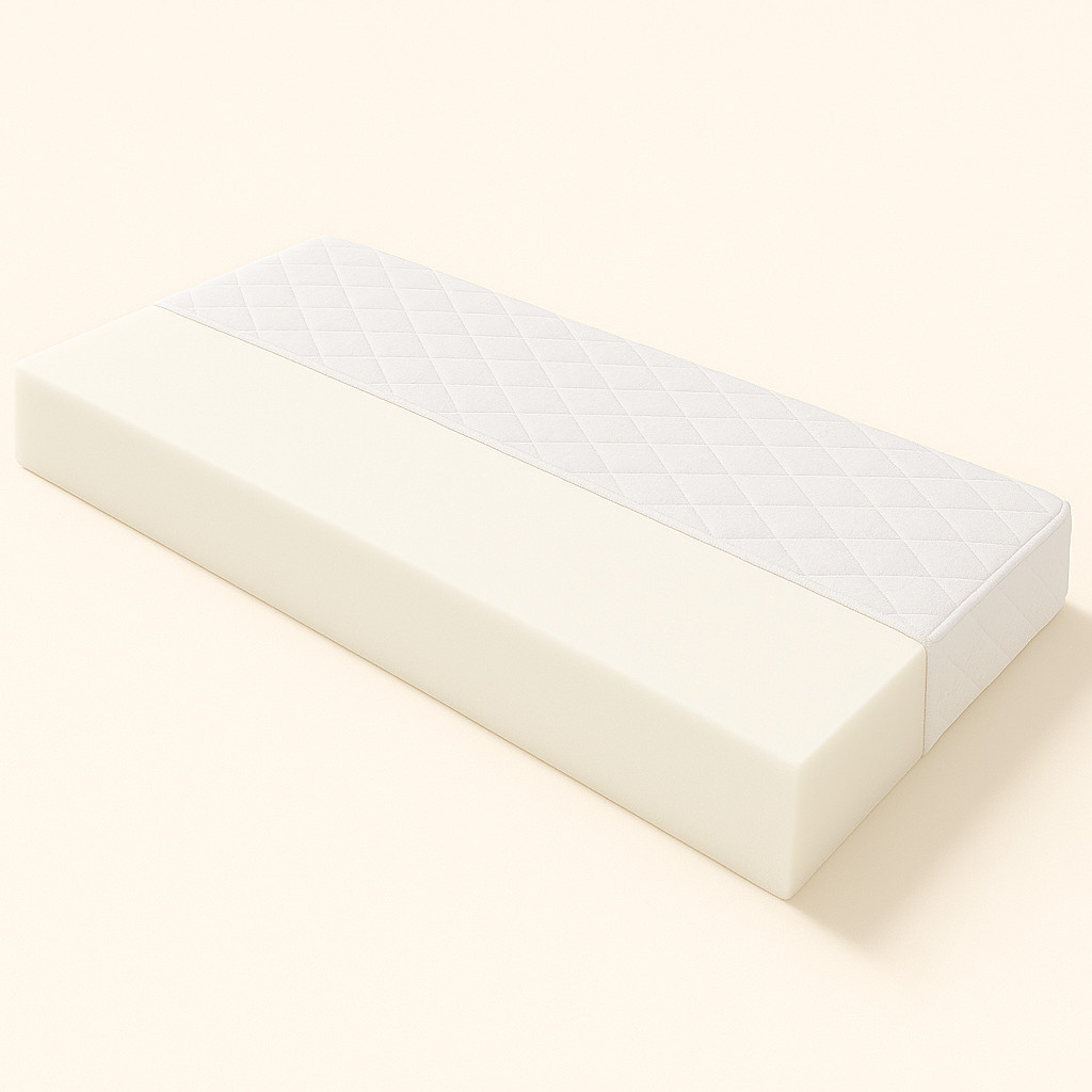 Schlafsofa-Matratze auf beigen Hintergrund