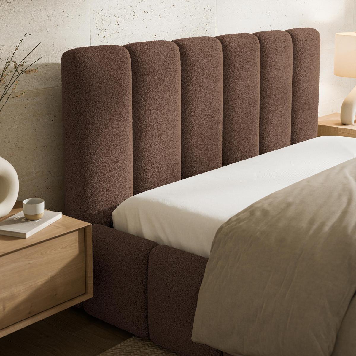 POLSTERBETT RANIS 200x200 cm mit Bettkästen - Braun - Braun, Holz/Textil (200/200cm) - MASSENO