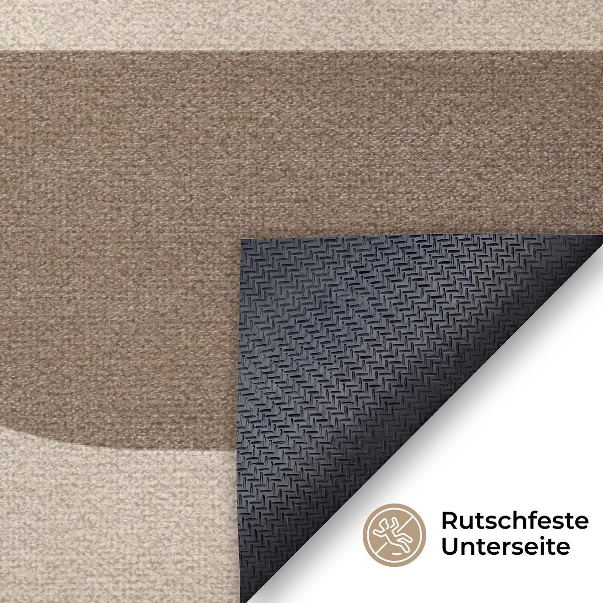 FUSSMATTE Geometrisch - Gewebte Struktur - Modern Fußabtreter 150x90 cm - Beige, Kunststoff (150/0.4cm) - MuchoWow