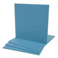 AKUSTIKWANDPANEEL Blau Komplett-Set - Blau, Textil (50/50/1cm) - MCW