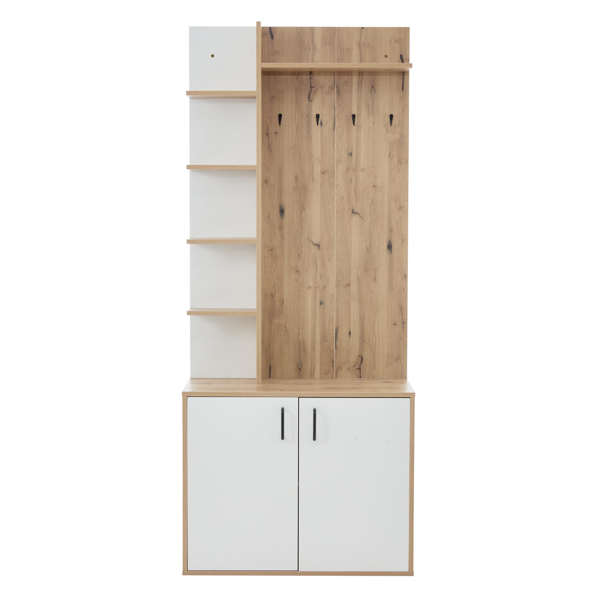 GARDEROBENSTÄNDER Flur Ausstattung mit Kleiderhaken - Buchefarben, Holzwerkstoff (75/180/33cm) - Urban Meuble