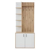 COAT TREE Flur Ausstattung mit Kleiderhaken - Buchefarben, Holzwerkstoff (75/180/33cm) - Urban Meuble