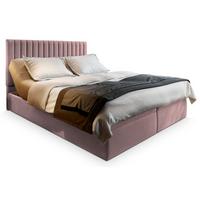BOXBETT MURLO 140x200 cm mit Matratze und Topper - Rosa - Rosa, Holz (140/200cm) - MASSENO
