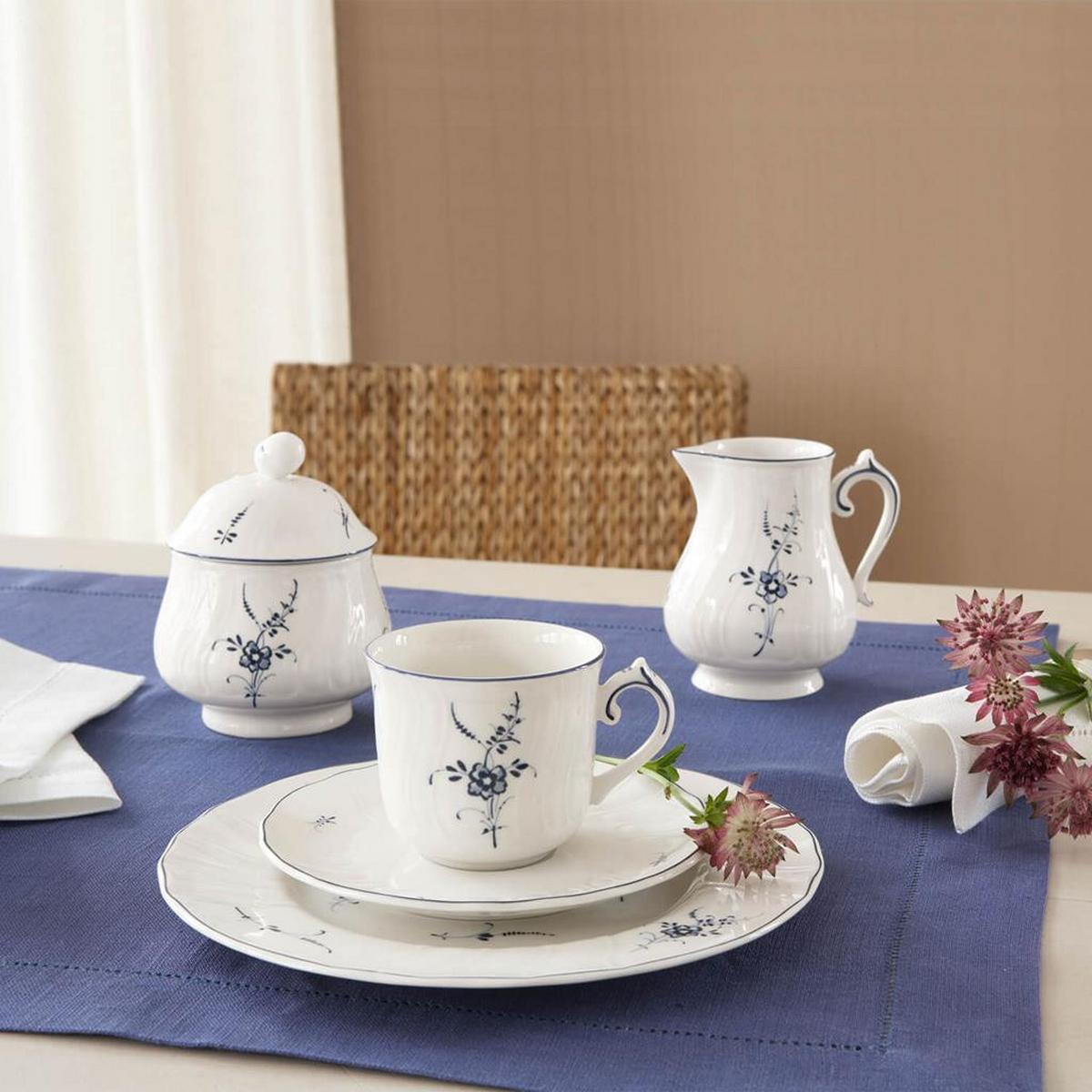 KAFFEESERVICE Vieux Luxembourg weiß-blau 20-tlg. - Blau/Weiß, Keramik (2/2/2cm) - Villeroy & Boch