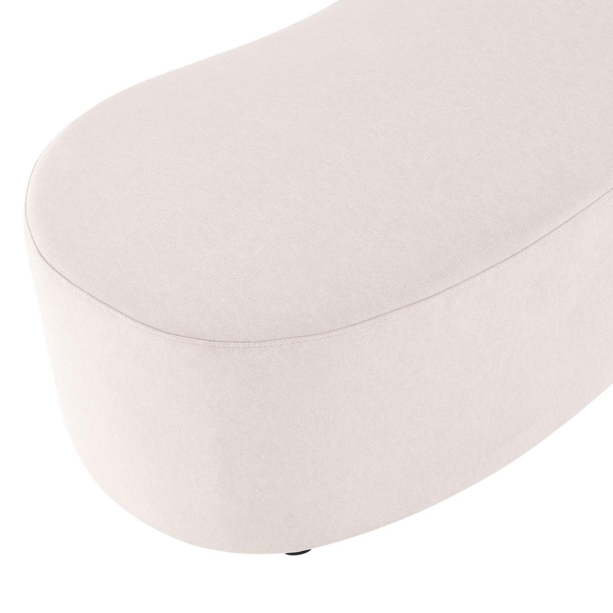 OTTOMANE Stoff Hellbeige Amal - Beige, Textil (120/41/54cm) - Beliani