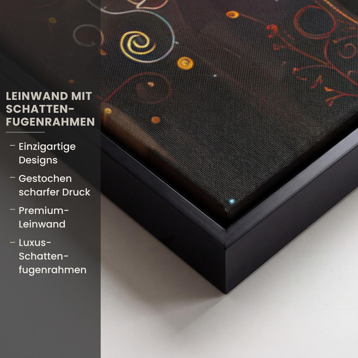 LEINWAND Bilder mit Rahmen - Baum - Baum des Lebens - Farbe - 90x60 - Braun, Textil (90/60cm) - MuchoWow