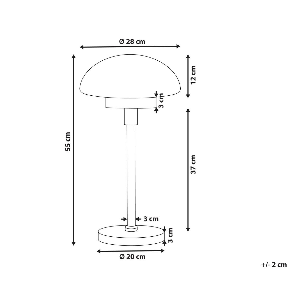 TISCHLAMPE Minija 28/28/66 cm - Schwarz, Metall (28/28/66cm) - Beliani