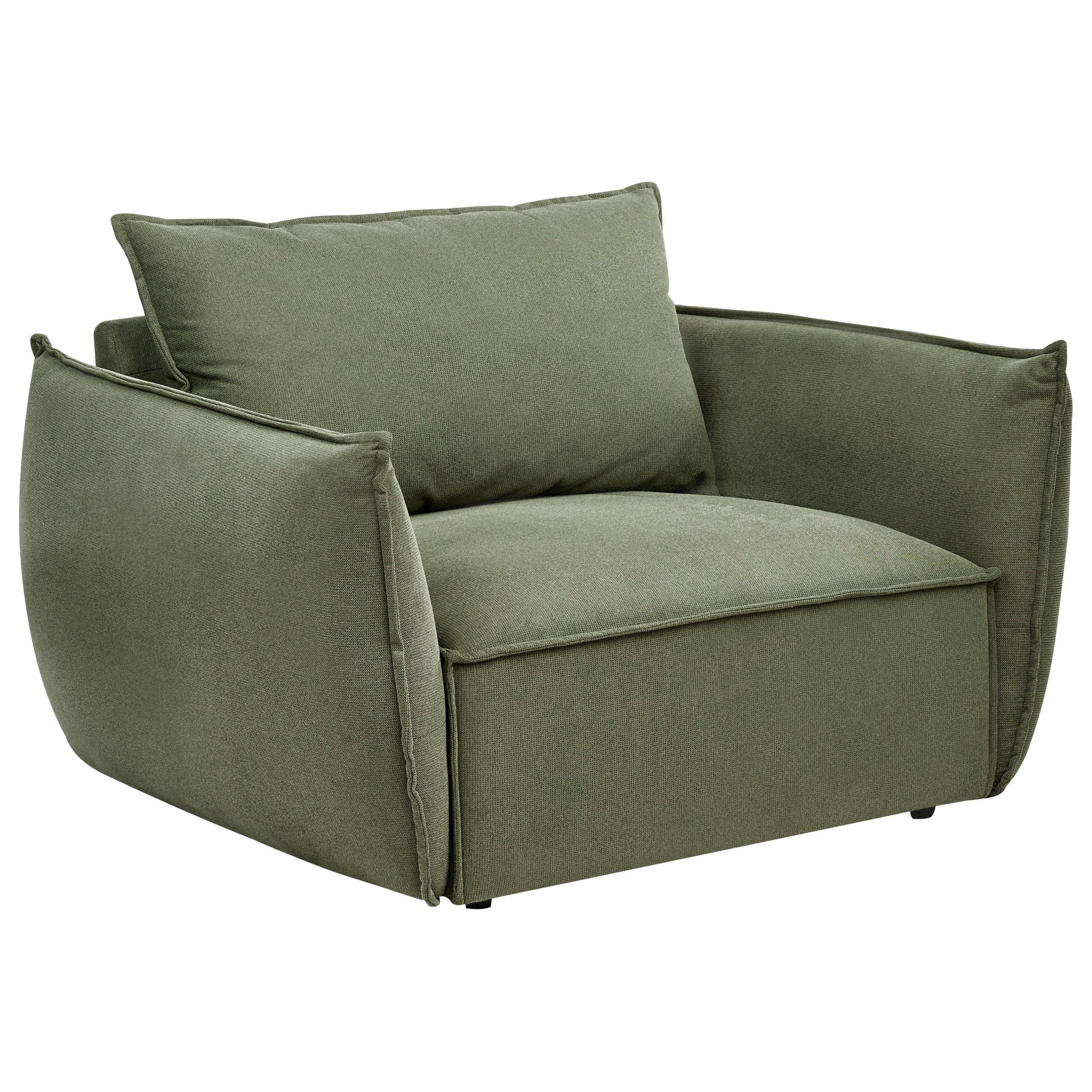 SESSEL Stoff Grün Kunes - Grün, Textil (124/78/94cm) - Beliani