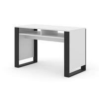 SCHREIBTISCH Weiß, Schwarz 120/75/55 - Schwarz/Weiß, Holzwerkstoff (90/50/75cm) - RAUMHIRSCH FURNITURE