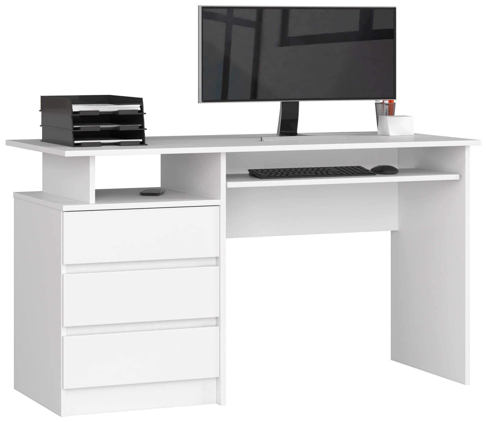 SCHREIBTISCH Weiß Matt 77/135/60 - Weiß, Holzwerkstoff (120/55/77cm) - RAUMHIRSCH FURNITURE
