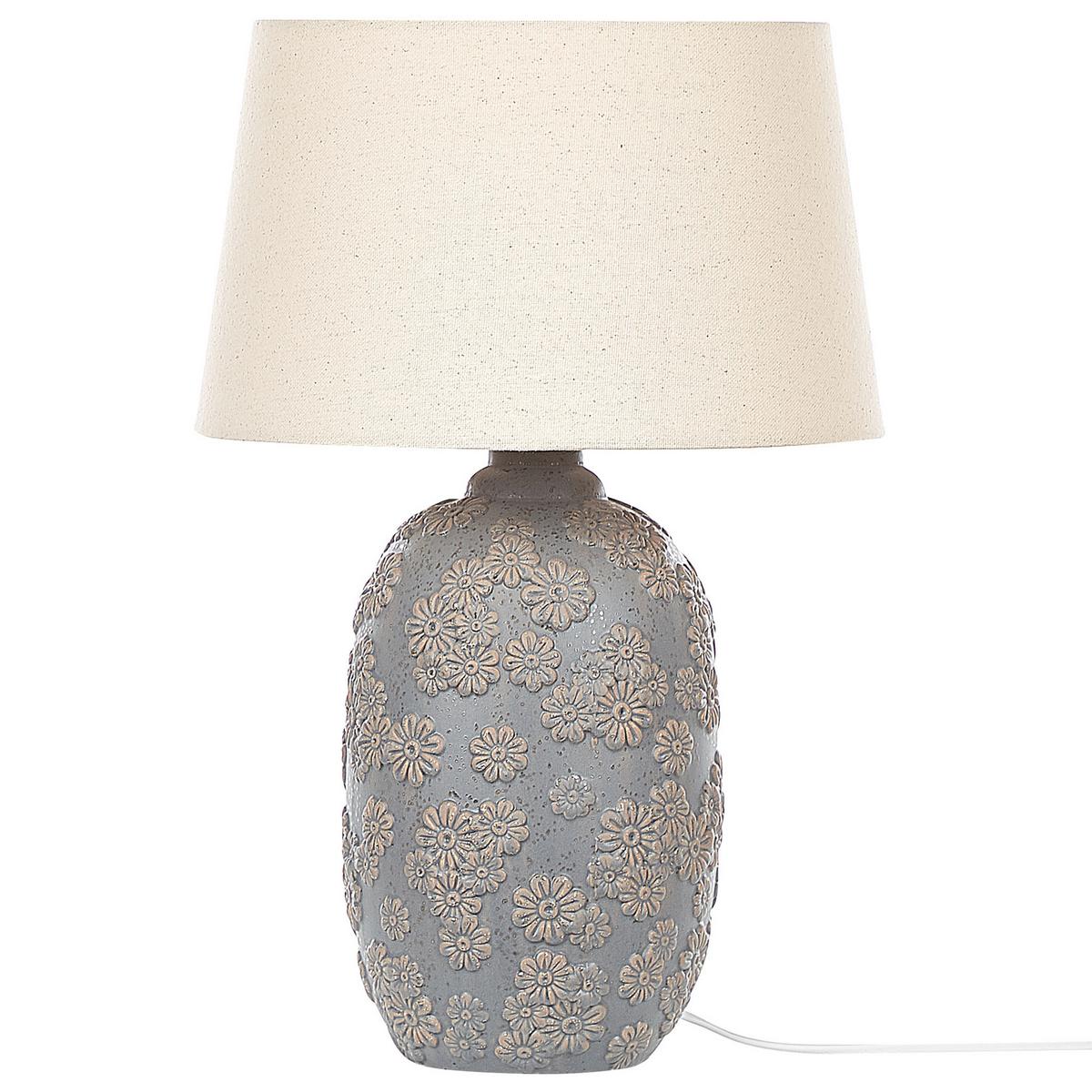 TISCHLAMPE Ferrey 30/30/46 cm - Grau, Keramik (30/30/46cm) - Beliani
